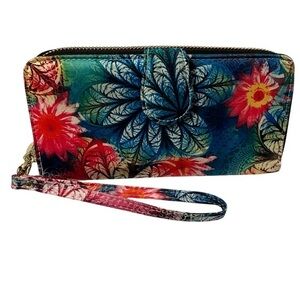 Loveshe Tropical Floral Multicolored Wallet Wristlet